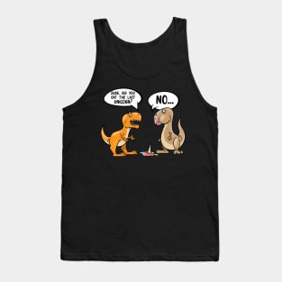 T-Rex Eats The Last Unicorn Dinosaur Tank Top